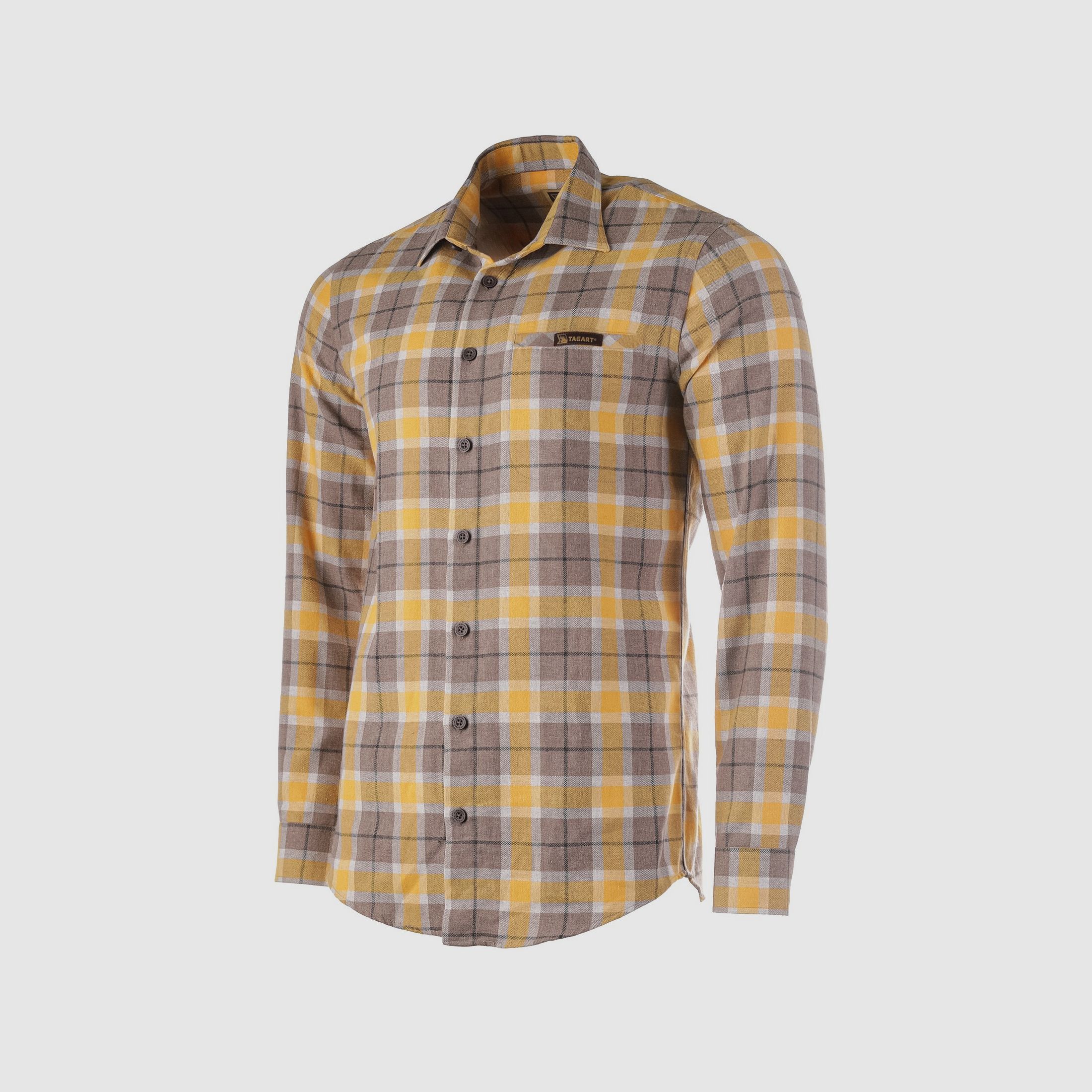 Tagart - Flanelowa koszula w kratę Sunny regular w kolorze żółto brązowym, zdjęcie 2 z 4