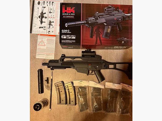 H&K G36C Softair 0,5J AEG + Zubehör