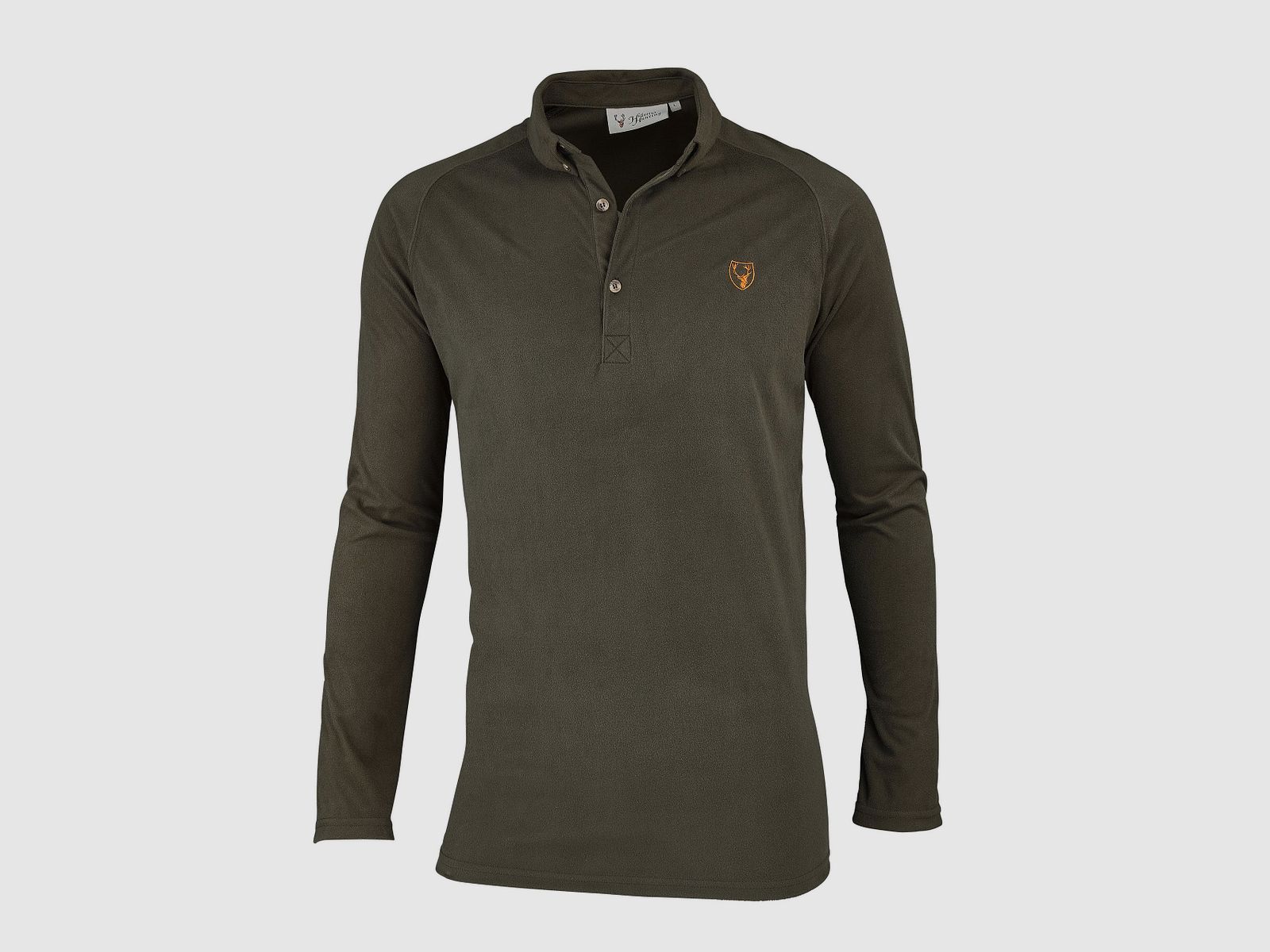 Hubertus functional shirt with button placket and collar