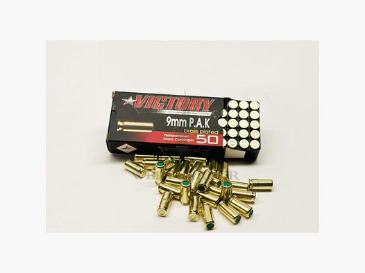 Victory 9mm P.A.K. Blank Cartridges 50 Rounds