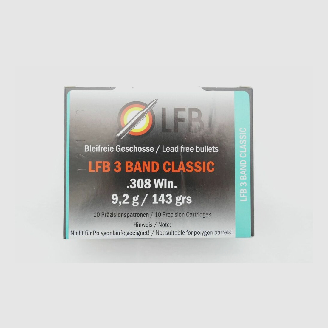 Labor für Ballistik 3 Band Classic 9,2g/143grs à10 .308Win