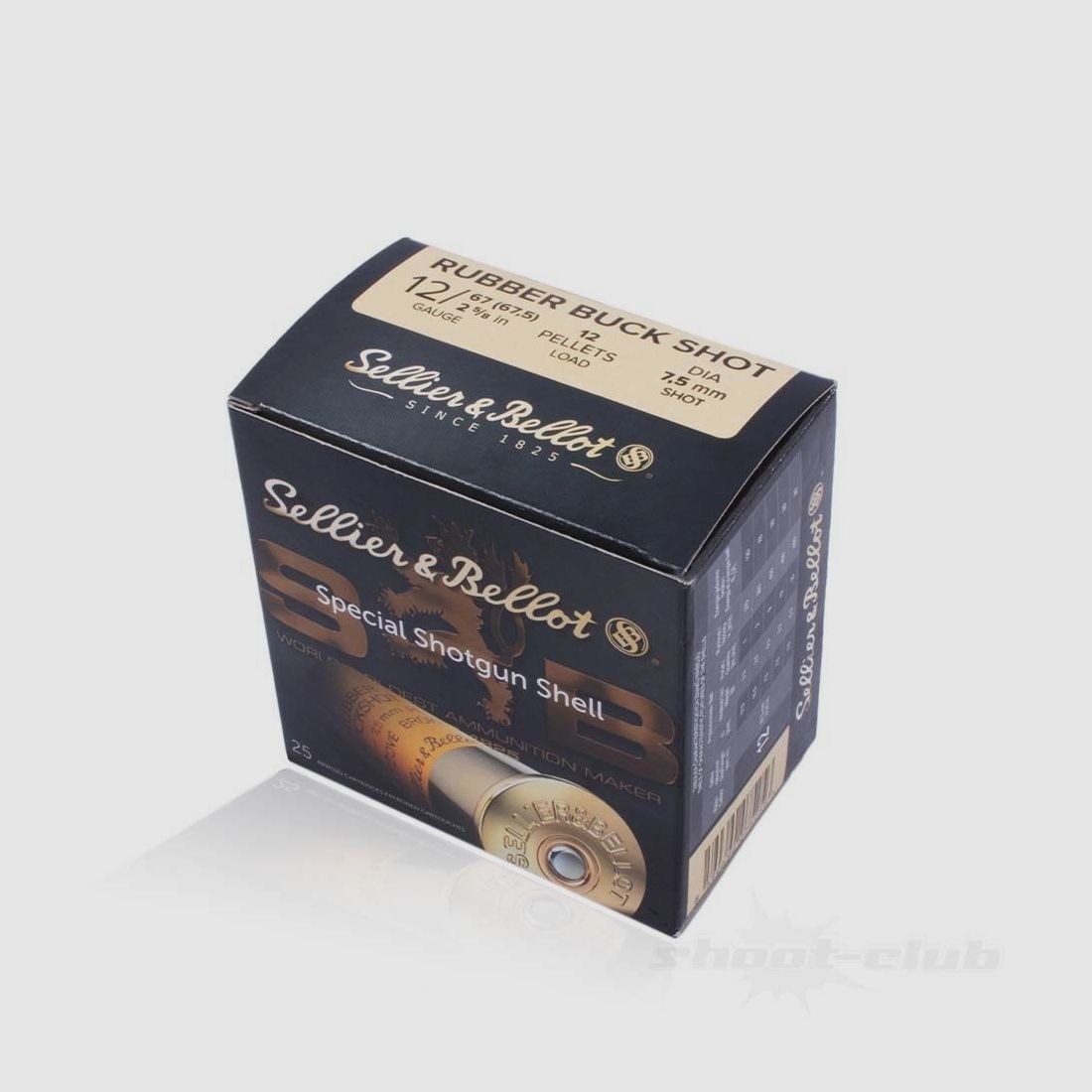 Sellier & Bellot Rubber-Schrot 7,5mm - 25 Stück