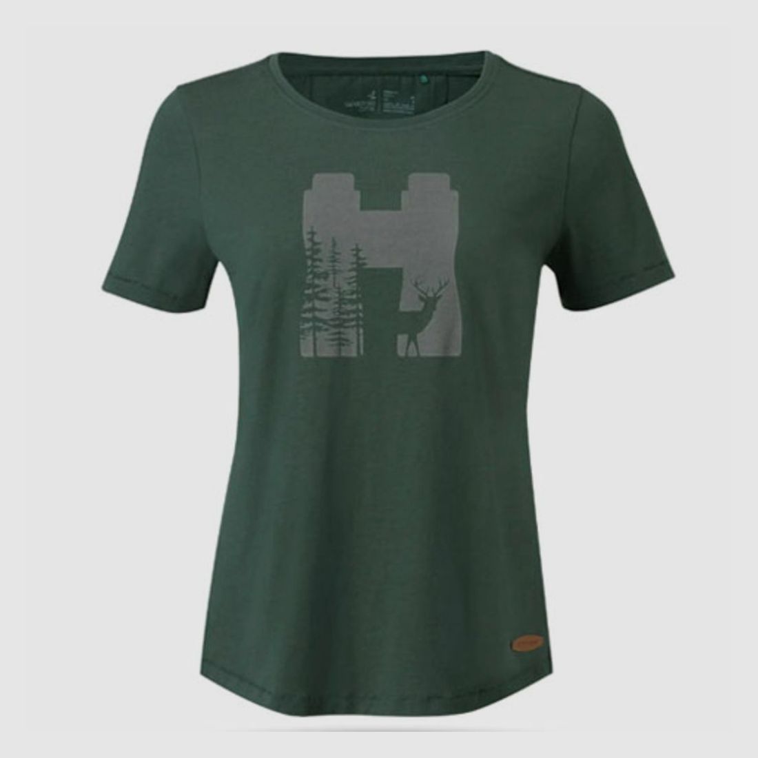 Damen T-Shirt mit Hirsch Swarovski Optik (L), Bild 1 von 3