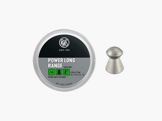 RWS PROJECTILES POWER LONG RANGE CAL. 4,5 250PCS