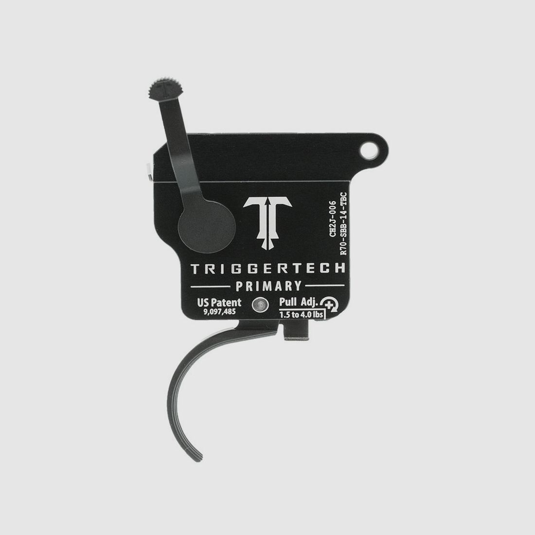 TRIGGERTECH Rem700 Primary – Droit – Pas de libération de verrou – Courbé Traditionnel (PVD Noir), image 1 sur 4