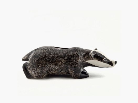 Lovergreen porcelain motif piggy bank badger
