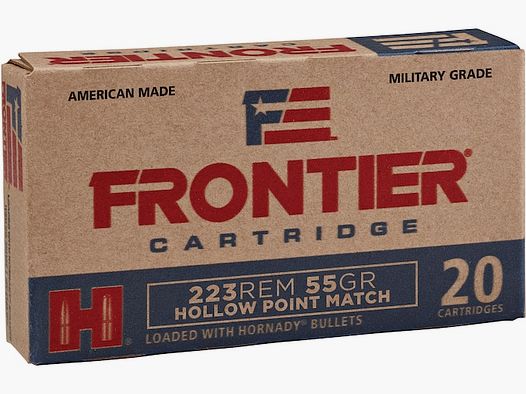 Hornady Frontier .223 Rem. 55GR HP Match 20 cartridges