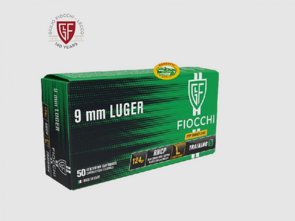 FIOCCHI Munition Kal.9 Luger RNCP 124gr.
