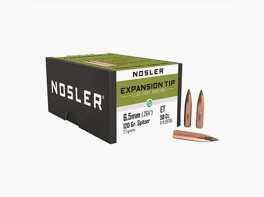 NOSLER 6.5MM (0.264″) 120GR SPITZER 50/BOX