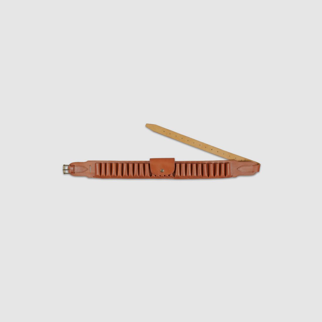 Leather ammunition belt for mixed shot and bullets, No. 28, image 1 of 4