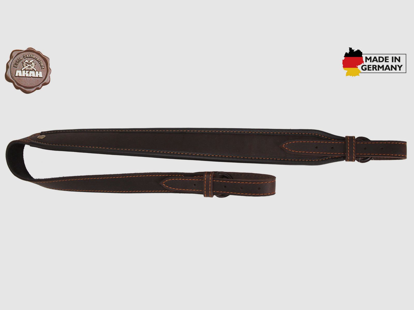 Sangle de fusil en cuir huilé antidérapant