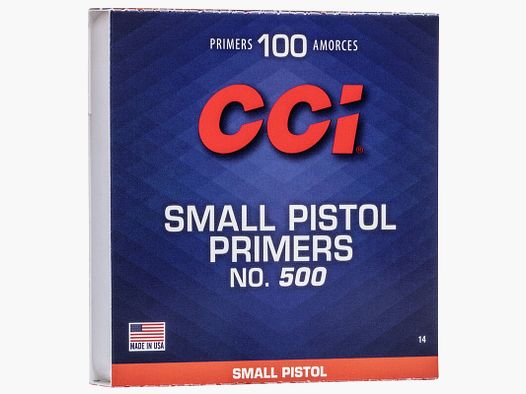 CCI 500 Small Pistol Zündhütchen – 100er Pkg