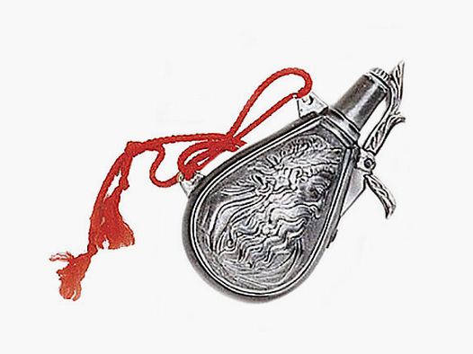 Pulverflasche Antik 19. Jahrhundert silber