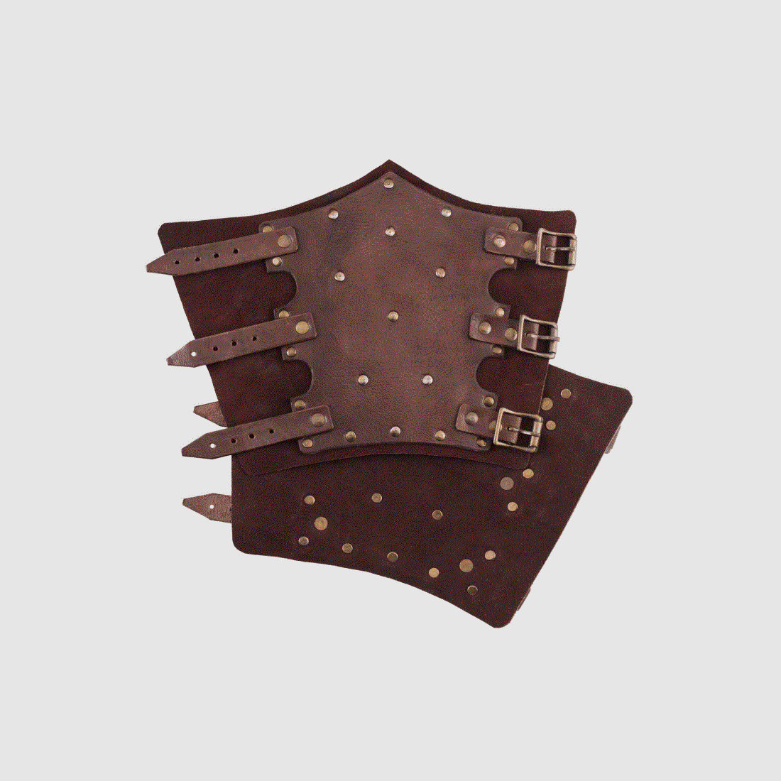 Ulfberth Armschützer aus Leder mit Nieten und Wildleder, Paar, versch. Farben