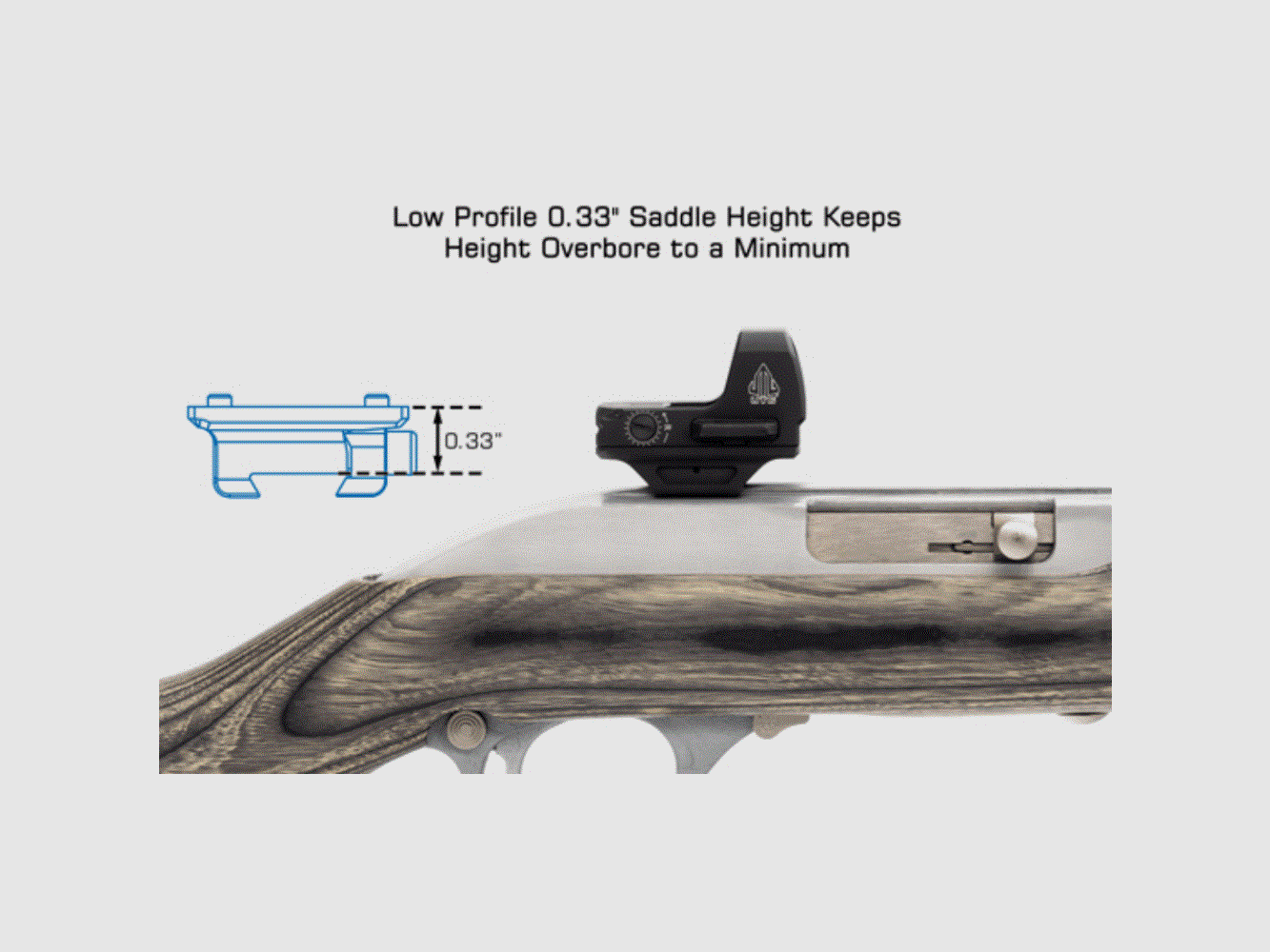 UTG Super Slim RDM20 Dovetail Mount, Low Profile