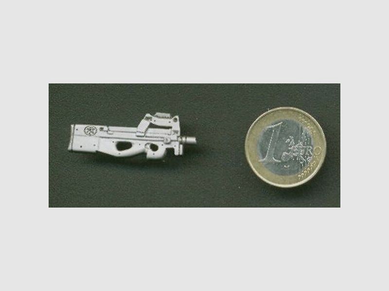 FN P90 Maschinenpistole als Metall-Anstecker
