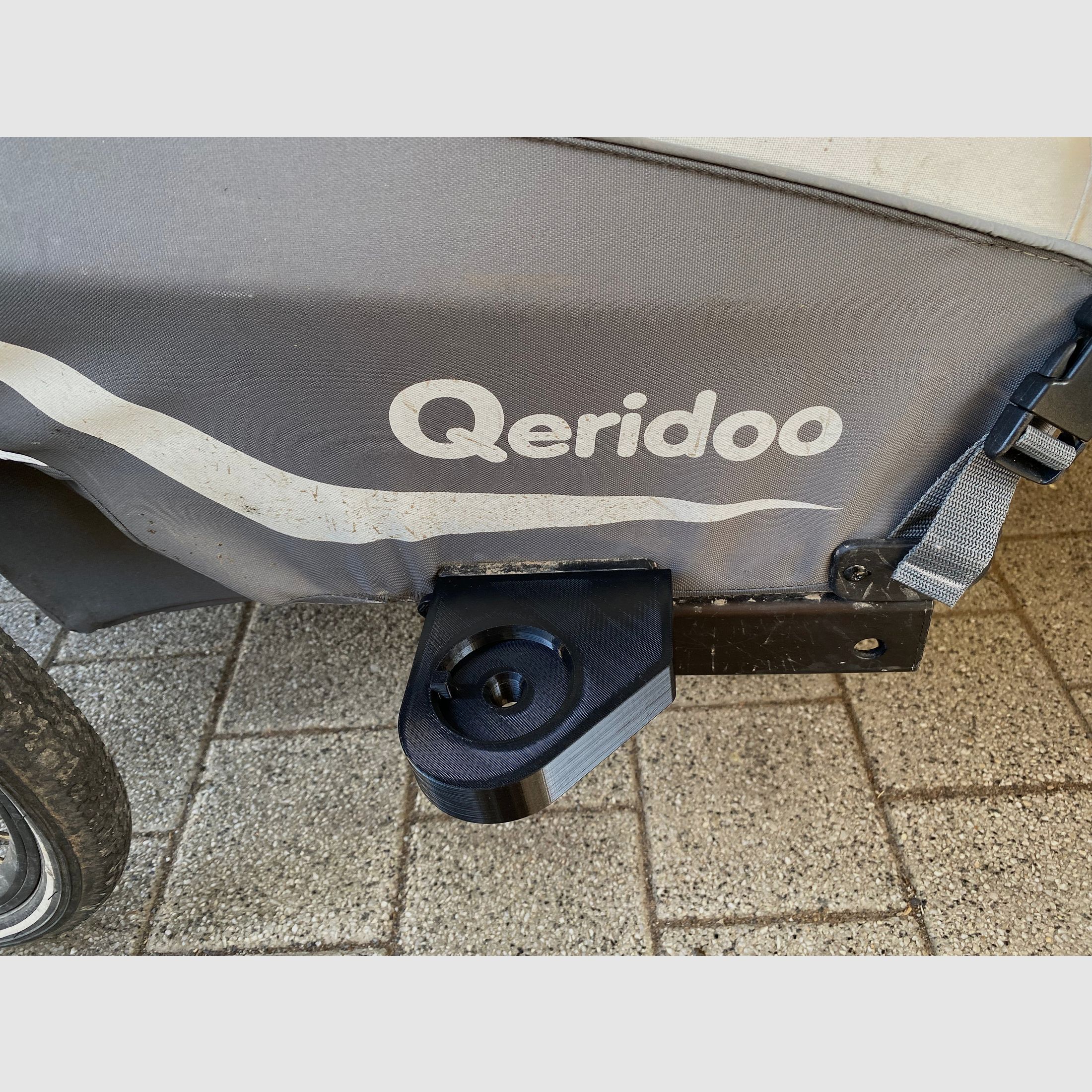 Buggyrad-Halter Professional für Qeridoo Kidgoo & Sportrex Anhänger - Rechts