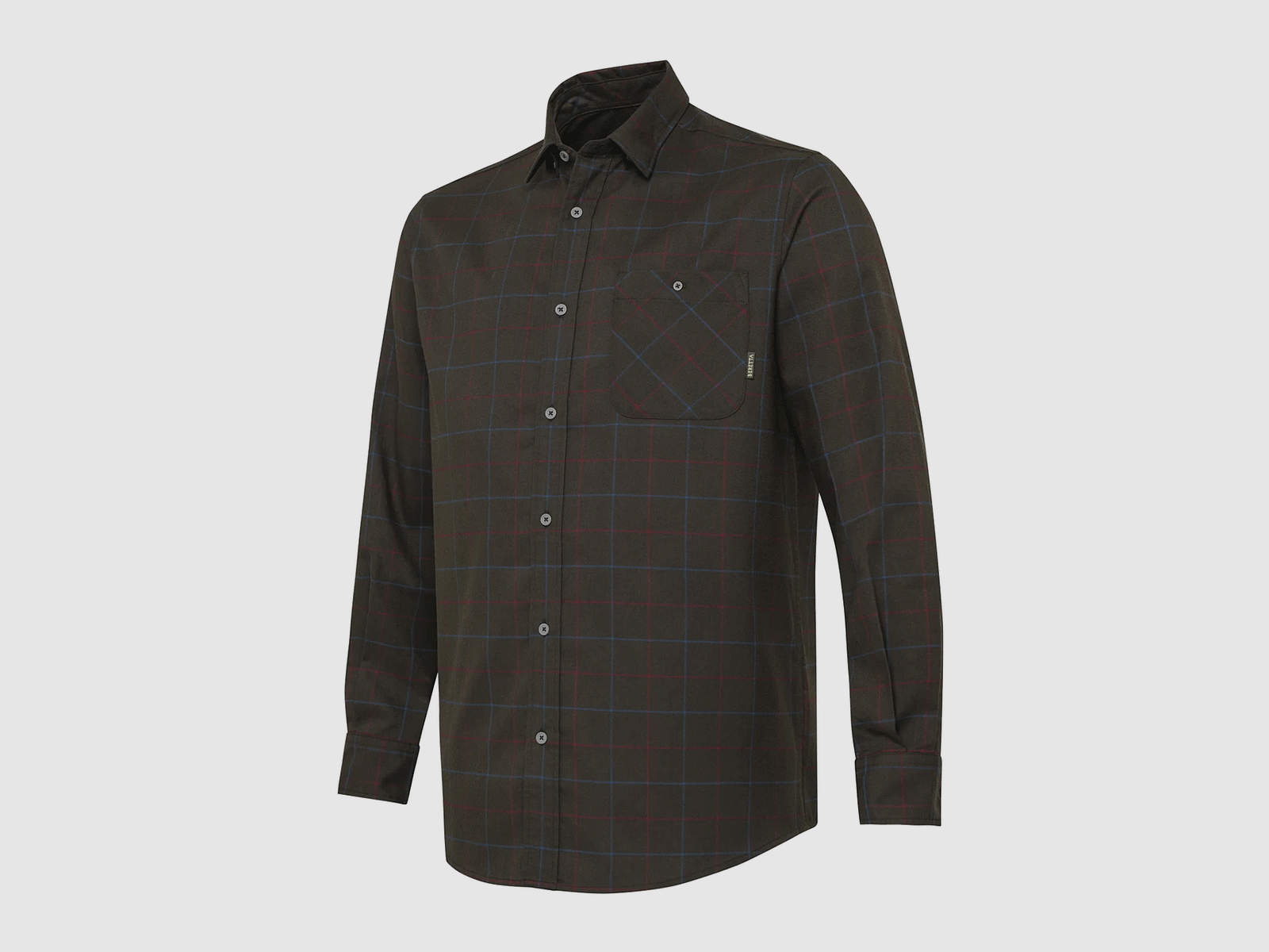 CAMICIA – BERETTA – JARGO STRETCH SHIRT Bark & Burgundy Check, Bild 1 von 4