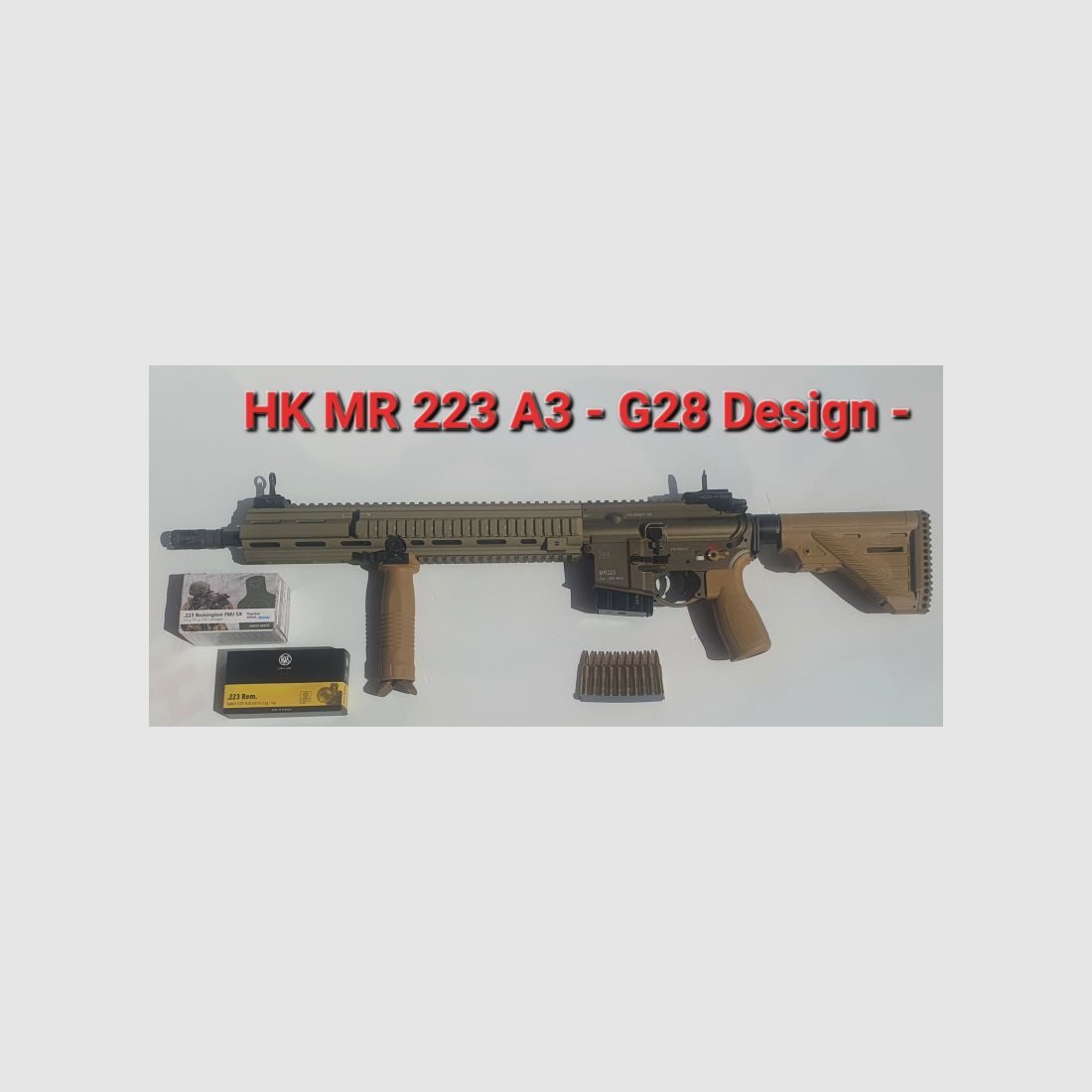 HK MR 223 A3 - G28 DESIGN - 16.5" - RAL 8000 - SELBSTLADEBÜCHSE - HK 416 ZIVIL - HK MR223 A3