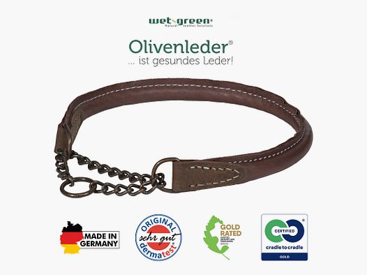 AKAH Olivenleder Halsung rundgenäht 45cm