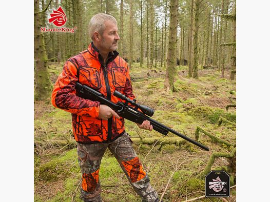 Shooterking Softshell Jacke Mossy Blaze Orange Camo M