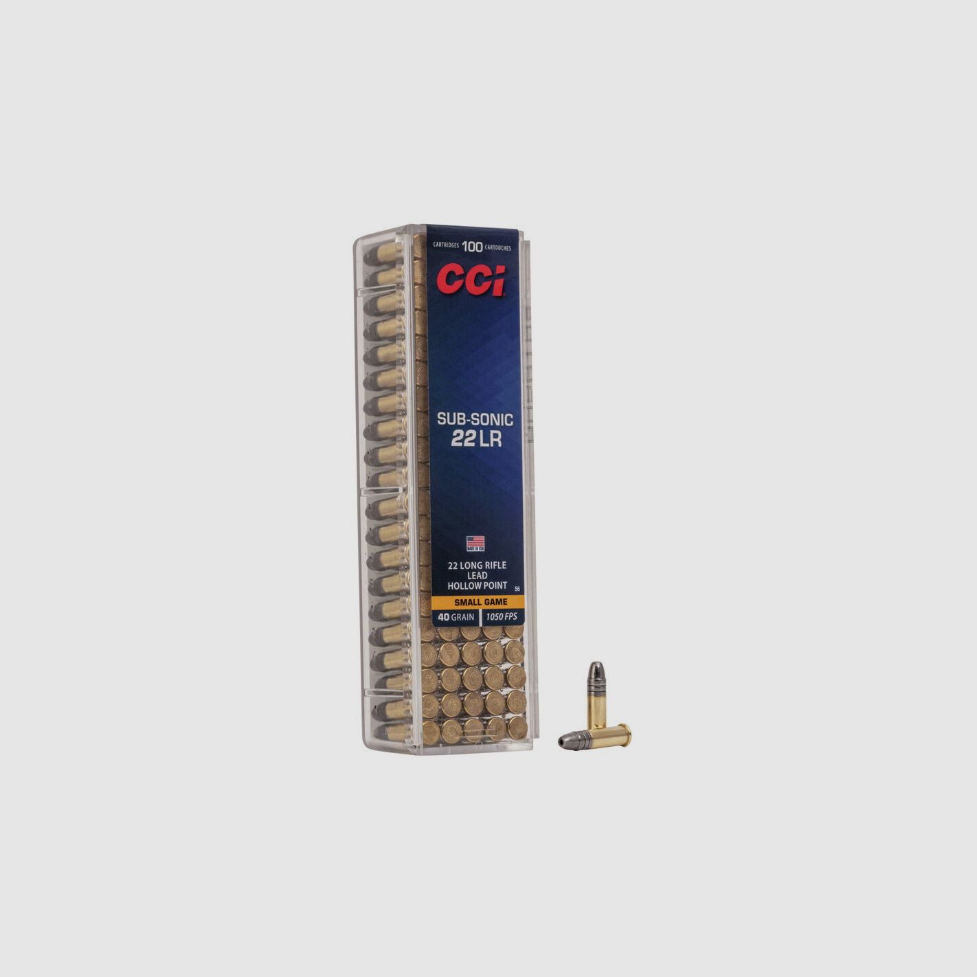 Munizione CCI Sub-Sonic – .22 LR – 40 grains – LHP