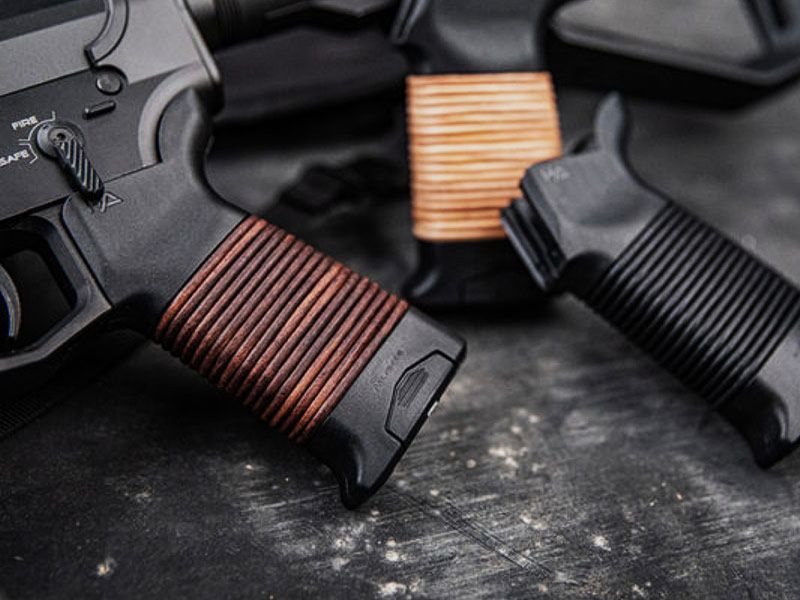 Empuñadura de pistola HERA ARMS H15GL con envoltura de cuero negro