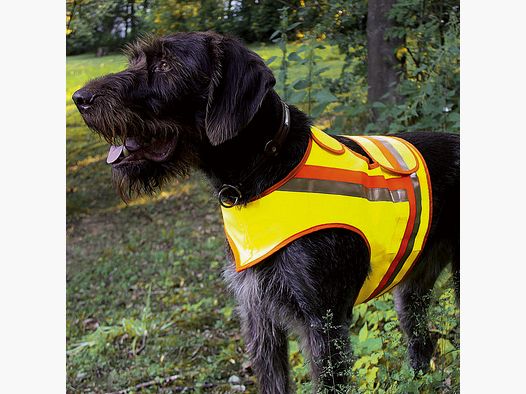 REFLEKTORWESTE Signalweste für Hunde | aus einem Stück gefertigt, waschbar | Größe 4: Vorstehhunde