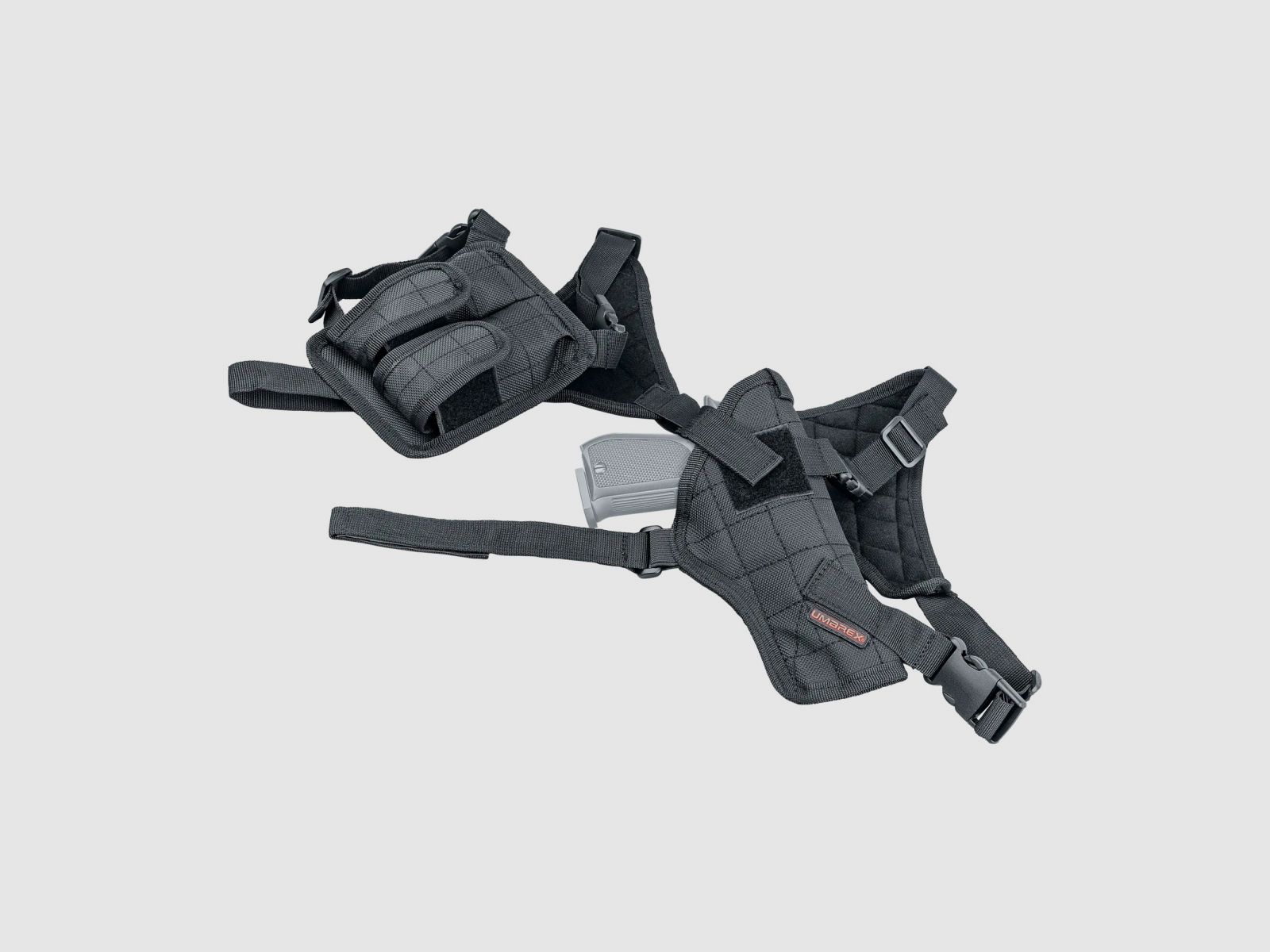 UMAREX shoulder holster nylon type A for large pistols with double magazine pouch