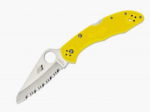 Taschenmesser Spyderco Salt 2 Yellow Serrated