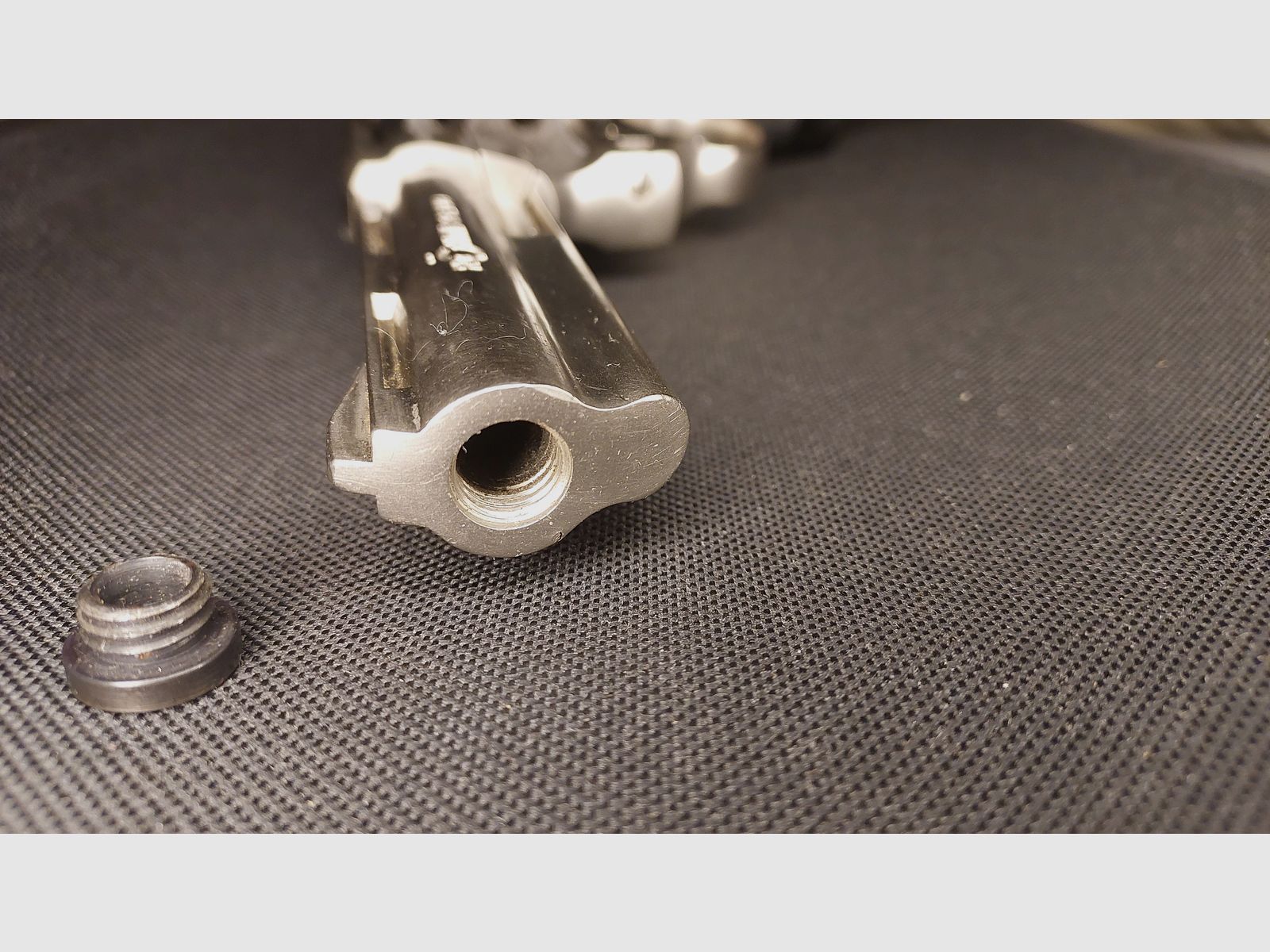 Röhm RG99 revólver de detonación níquel (PTB 452) RG 99 con protector de boca