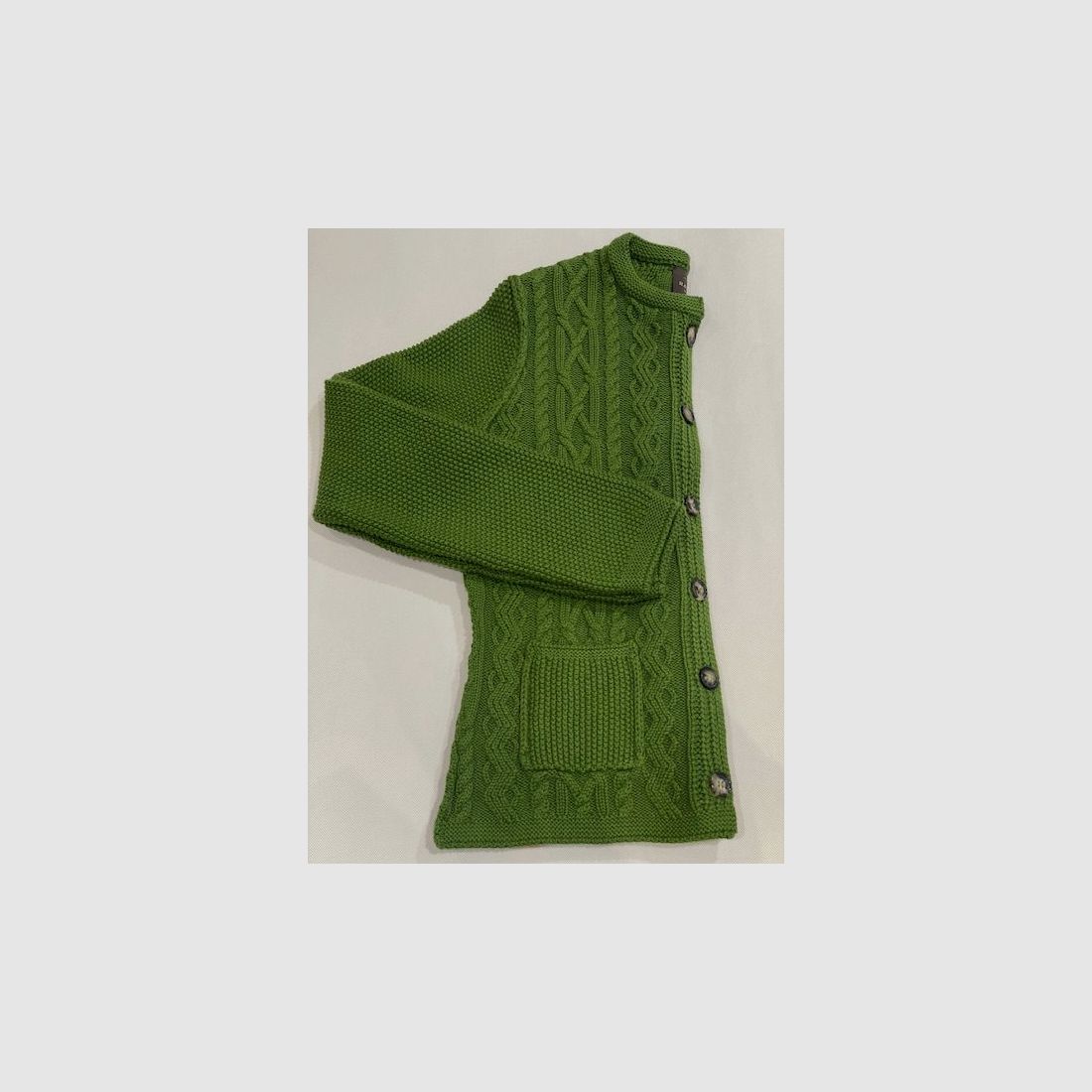 Habsburg Strickjacke Donna Baumwoll- Cashmere Mix in Grün, Bild 1 von 4