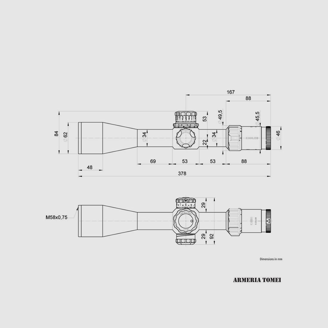 OPTIK – KAHLES – K 525i CCW 5-25×56 TREMOR 3 w-left MRAD, Bild 8 von 9