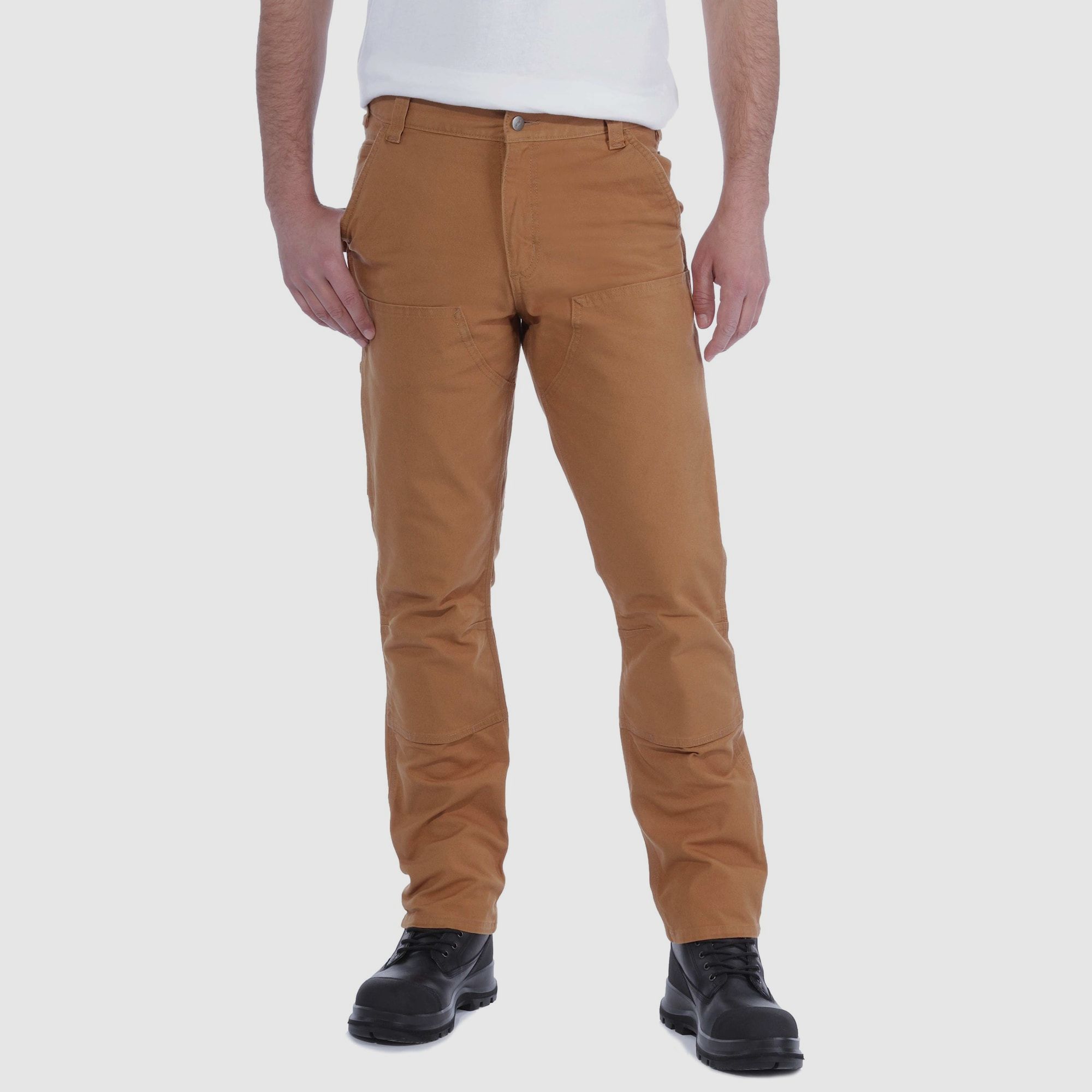 Carhartt Stretch Duck Double Front Hose Herren Brown - W32/L32
