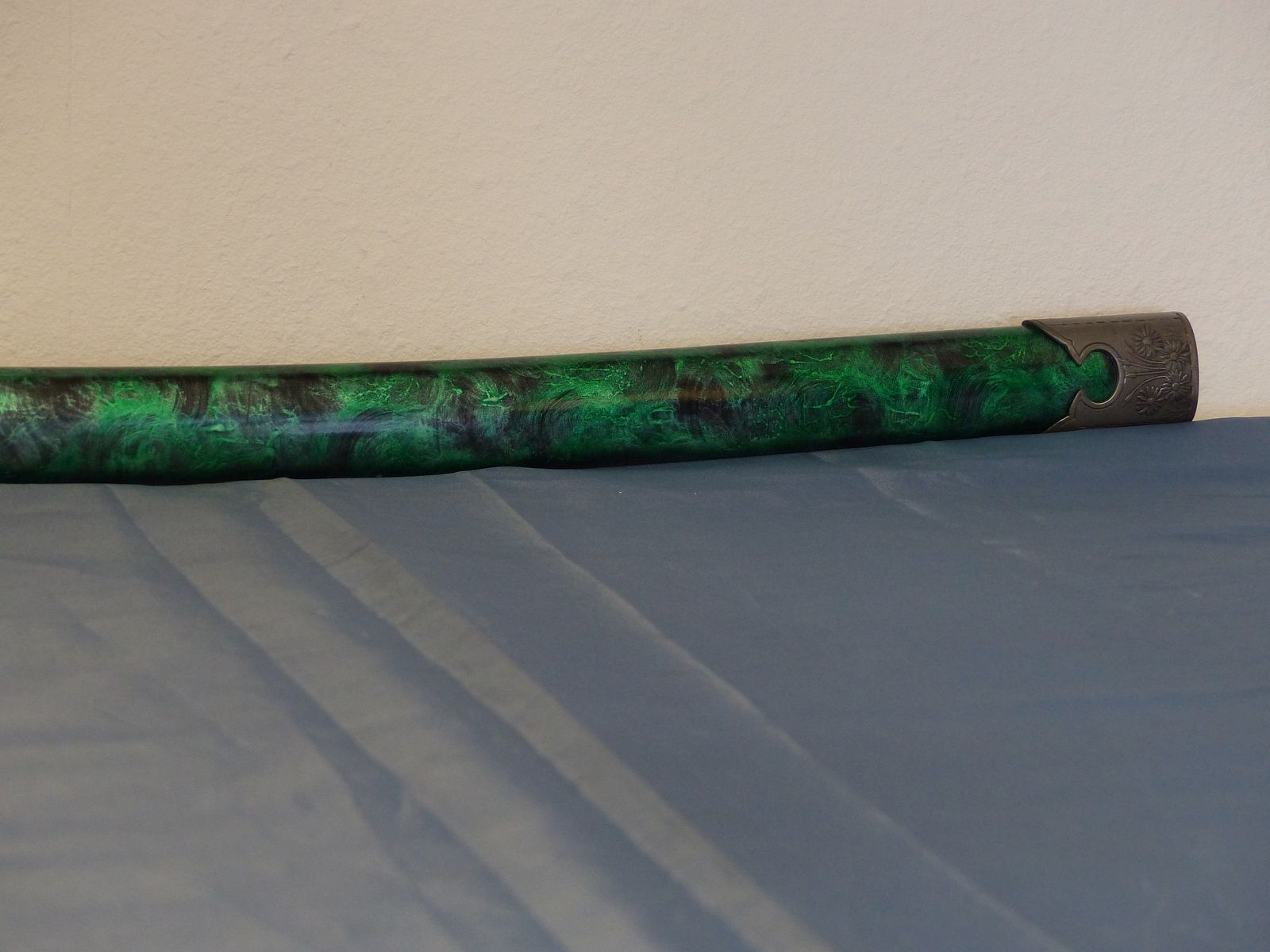 Katana Samurai Schwert Drachenmotiv Dragon grüne Scheide