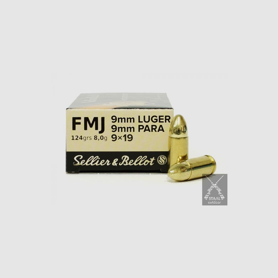 Sellier & Bellot 9mm Luger FMJ 124 gr