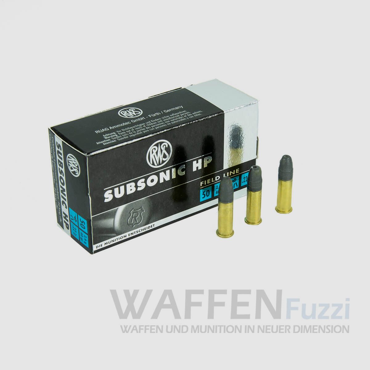 RWS Subsonic HP Kaliber .22lr 50 Schuss Geräuscharm