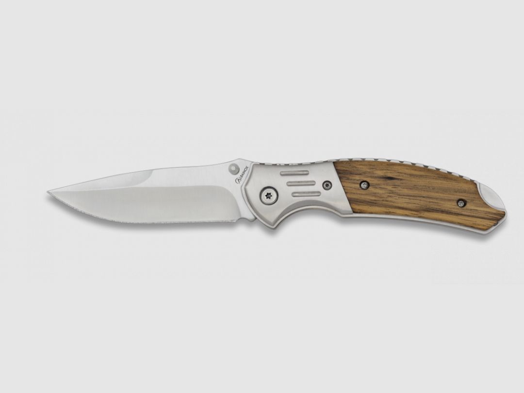 Moderner Jagdmesser mit Zebrano-Holzgriff und 8,5 cm Klinge
