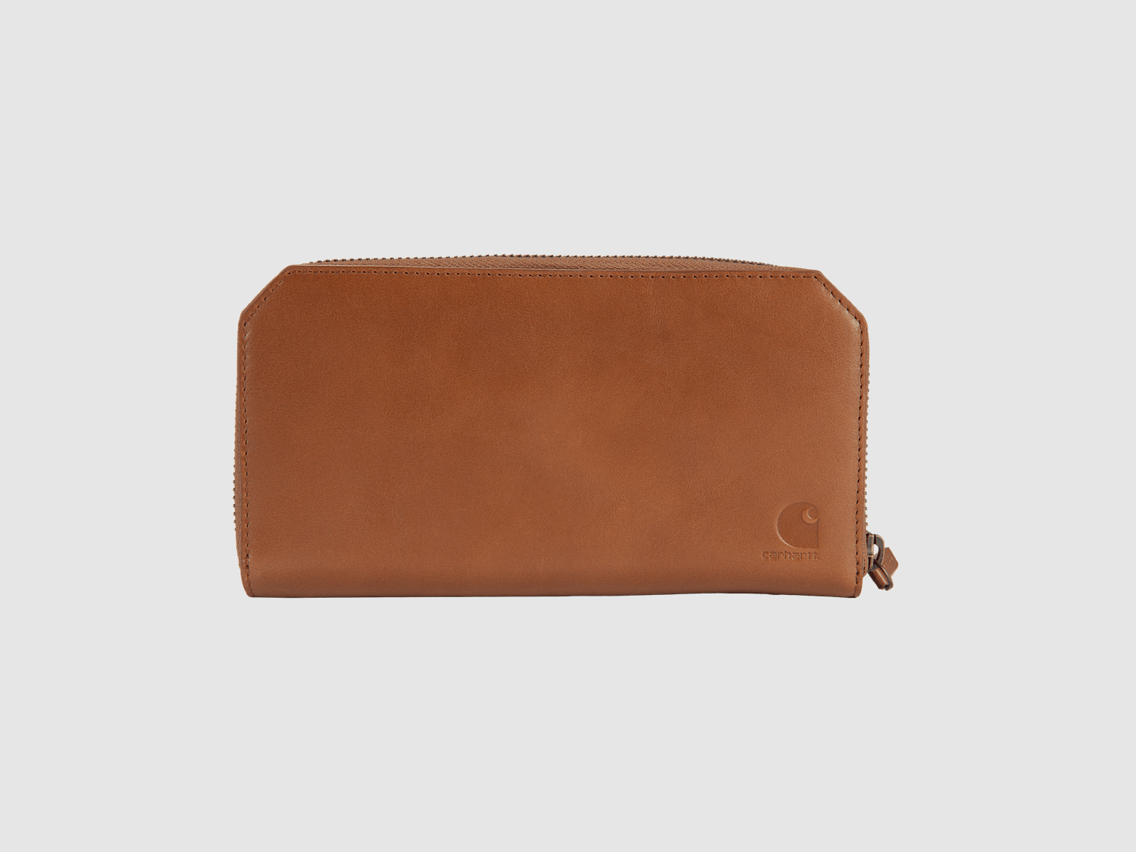 Carhartt Leather Clutch Wallet Women Dark Brown