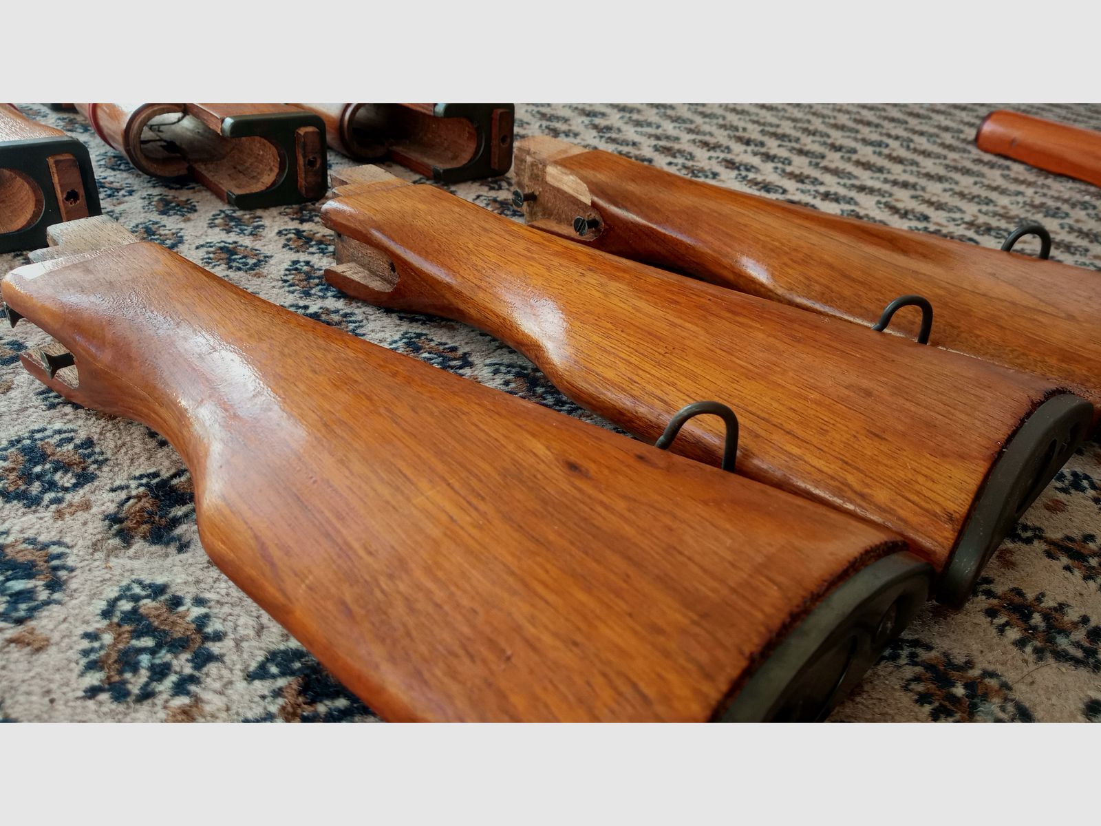 Chinesische Type-56 Schaft-Set aus "Chu-Wood" / Festschaft + Handschutz / Sino AK47  // Norinco SDM Polytech NEDI / Typ 56 