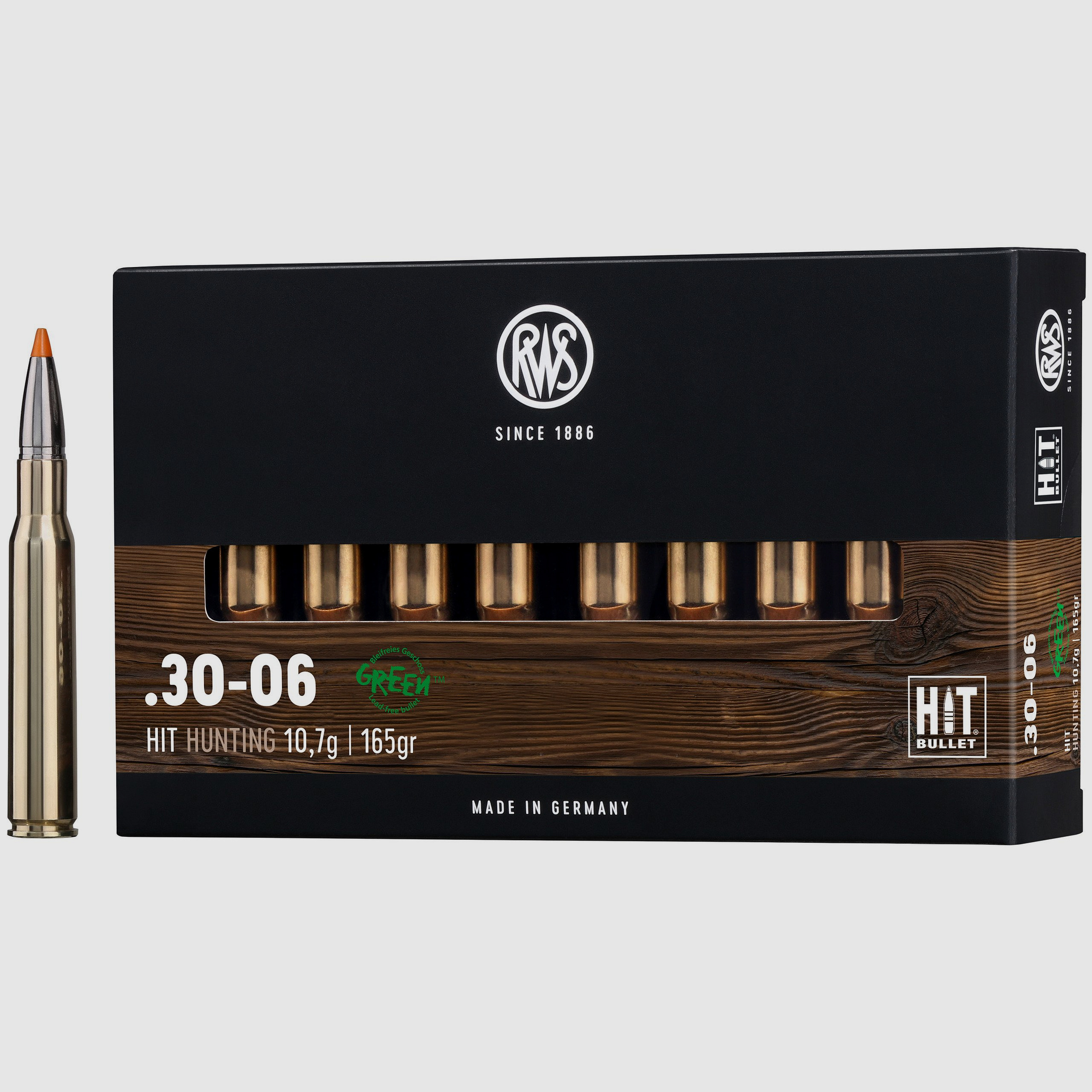 RWS Cartuchos de rifle Hit .30-06 Spr. 165 grains