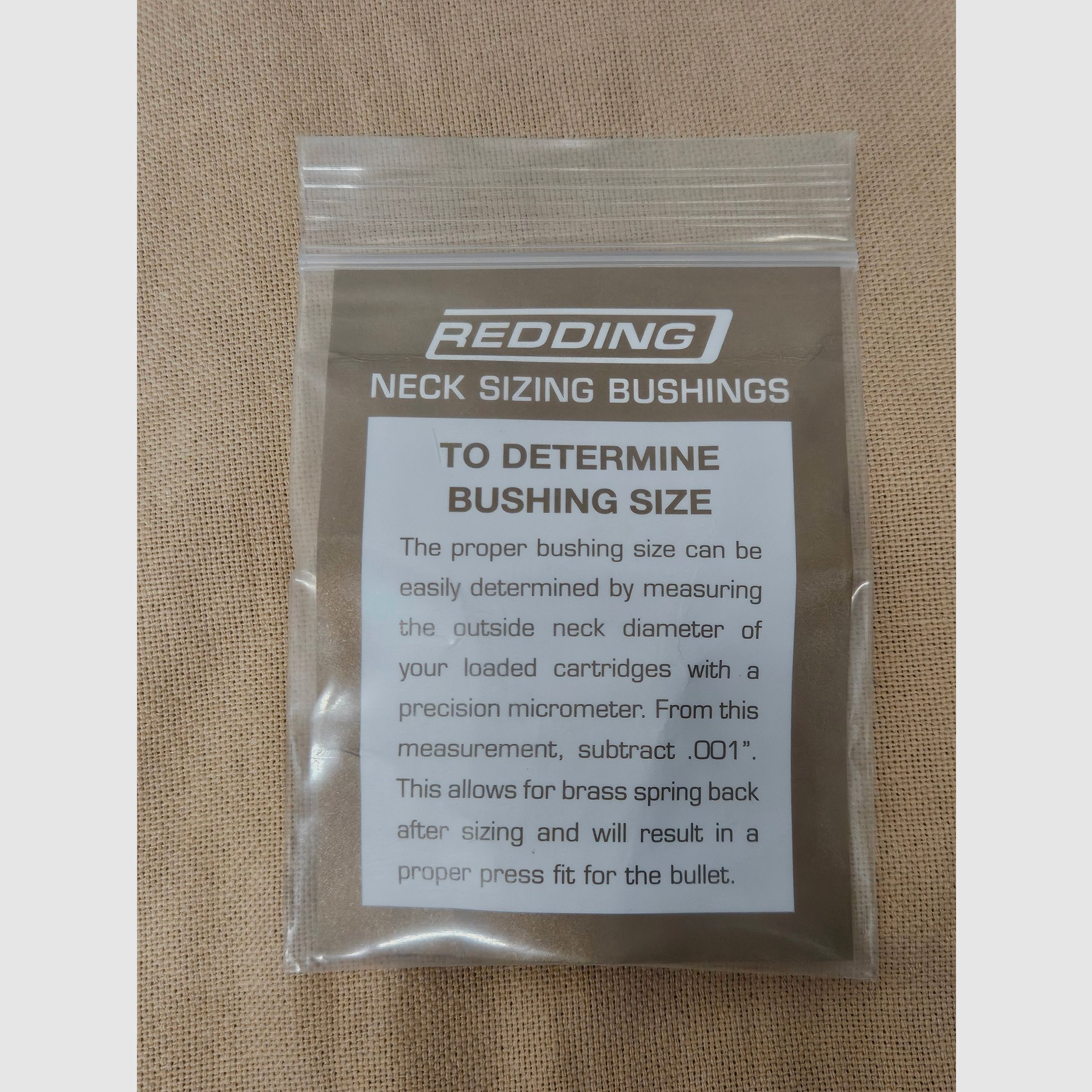Redding Bushing .247 Titannitrid beschichtet. Für Matrizen Typ "S" Kalibriermatrize, Art.-Nr.: 76247