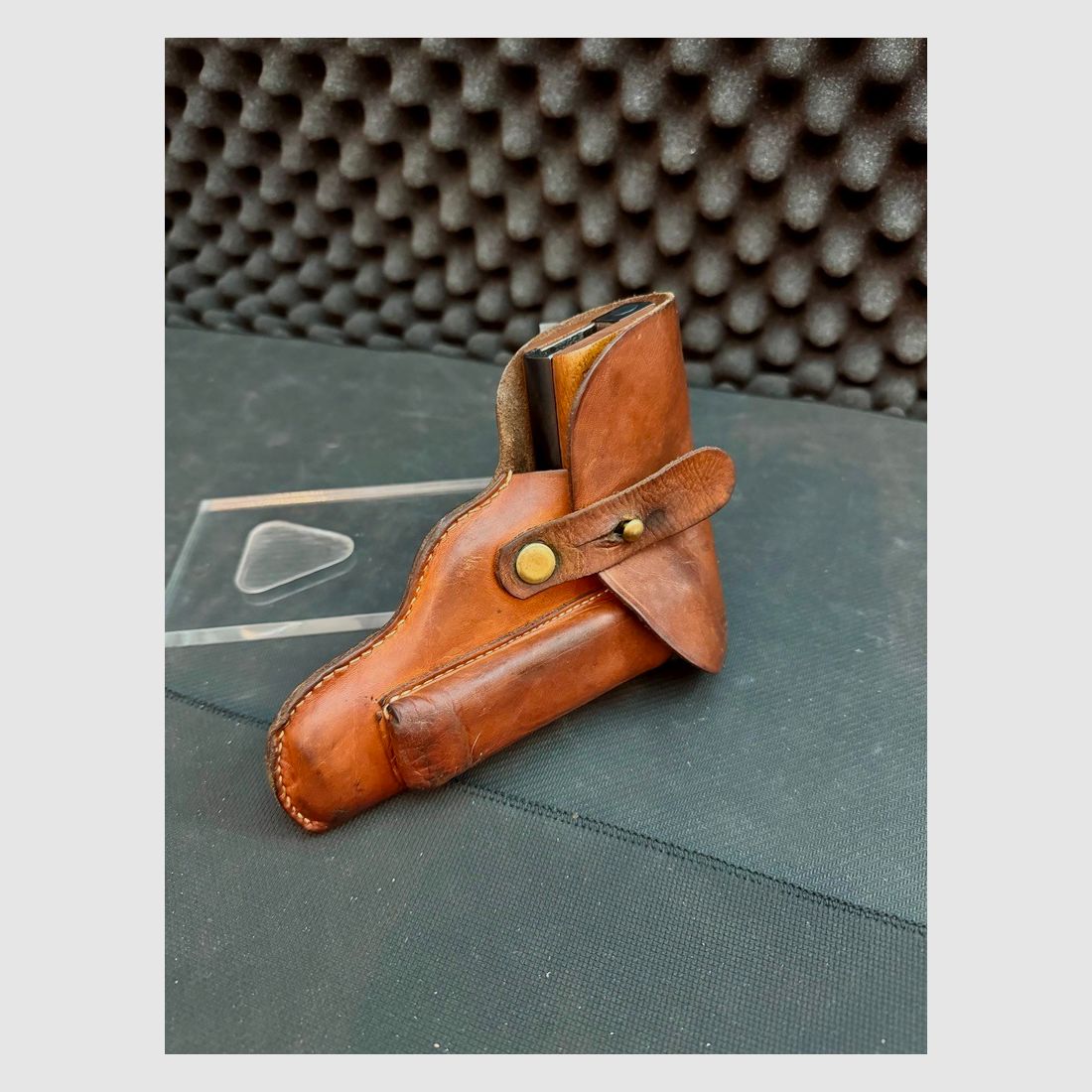 Gürtelholster Leder, Walter PP und PPK, braun, Vintage, Retro, Sammler