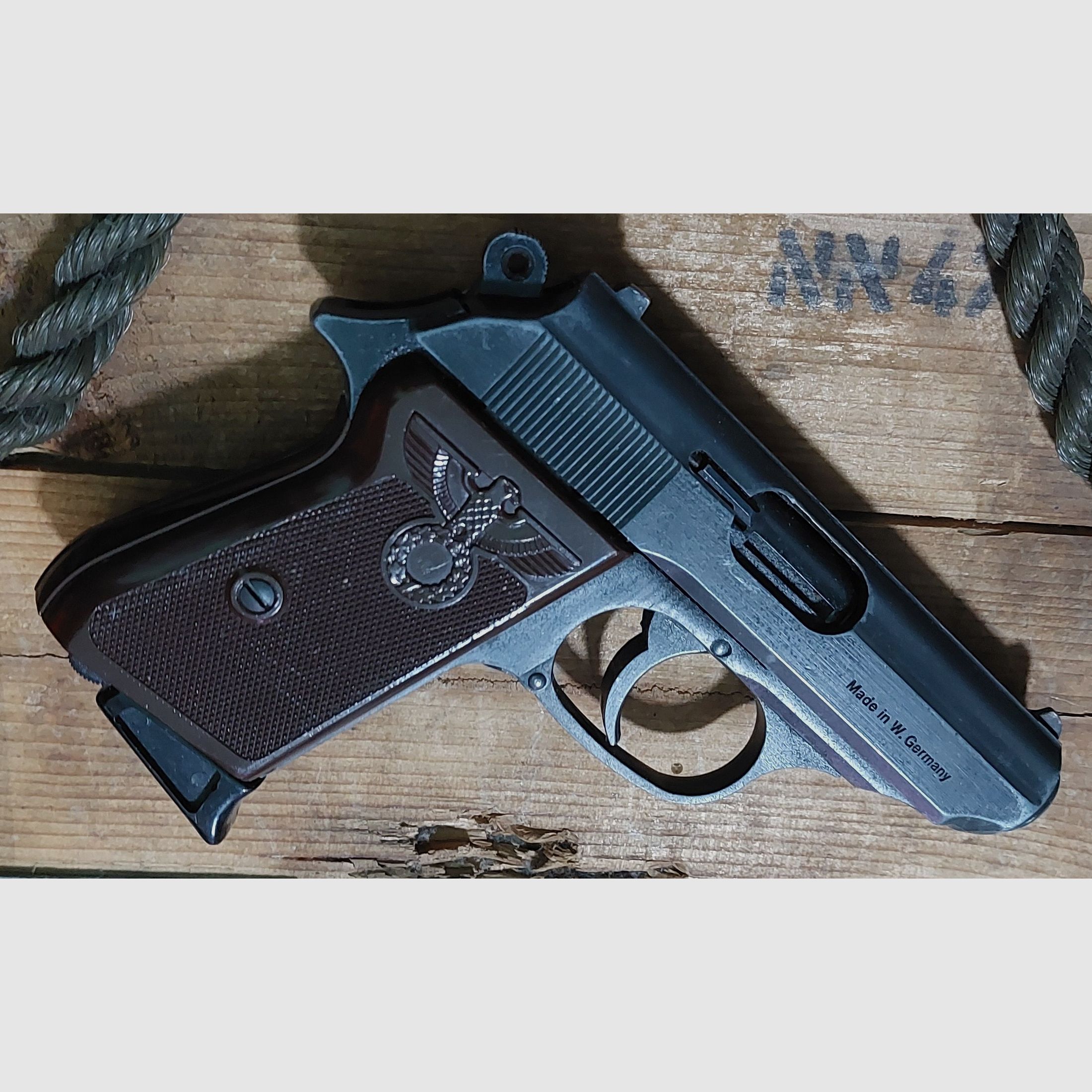 ⚠️SELTEN!⚠️ PERFECTA "El Alamein" Schreckschuss Pistole 8 mm P.A.K (PTB 196/2)