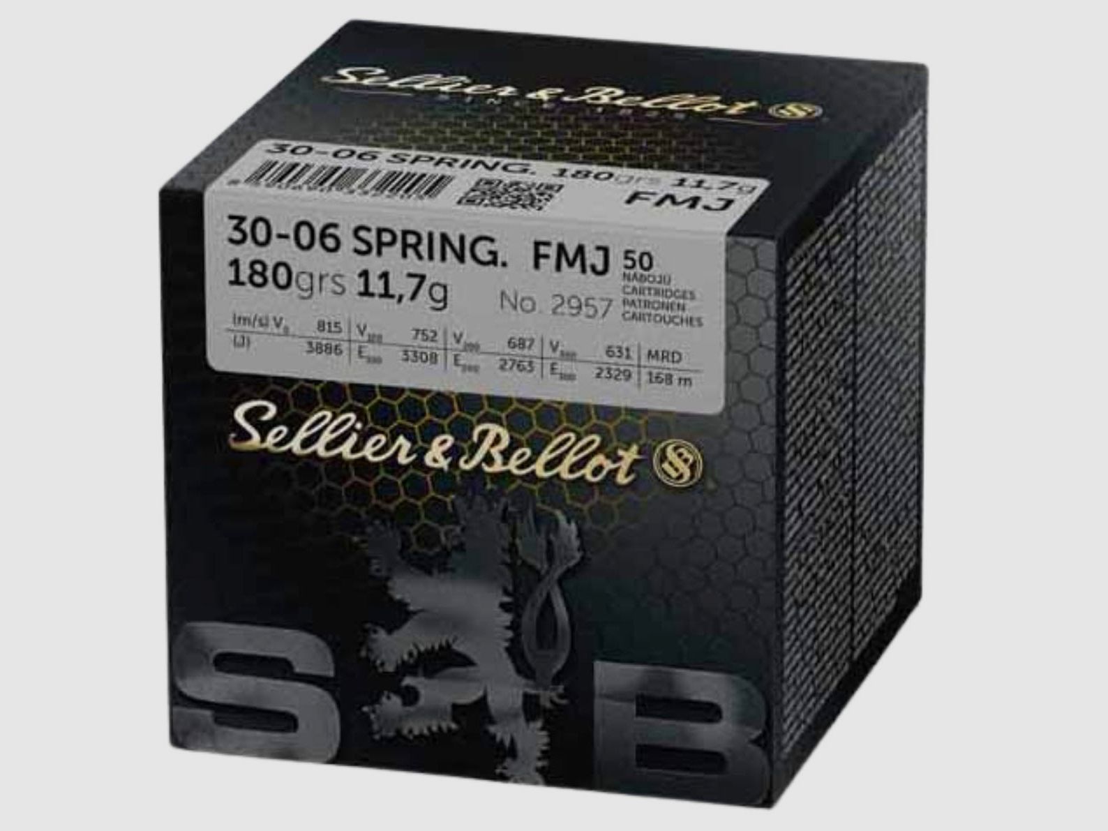 Sellier & Bellot .30-06Spring Vollmantel 11,7g - 180gr 50er Pack