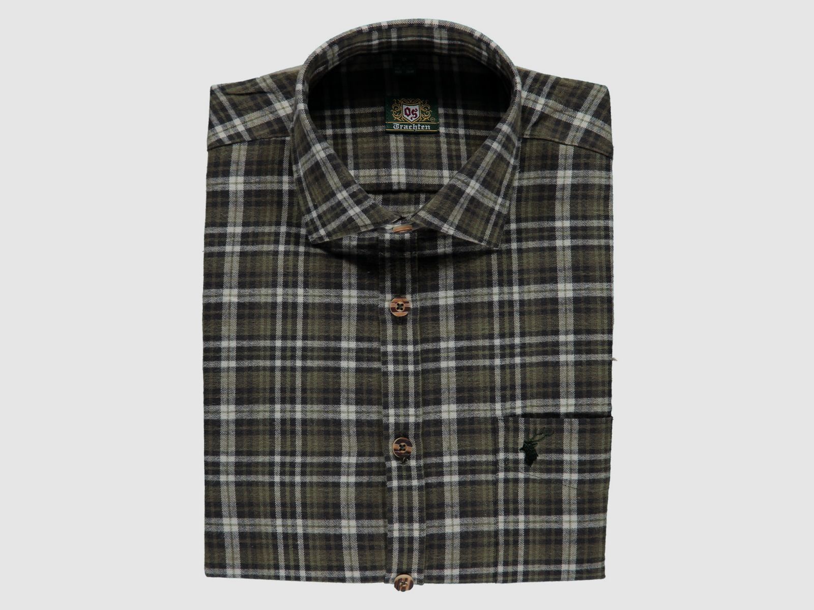 Herrenhemd Regular Fit oliv