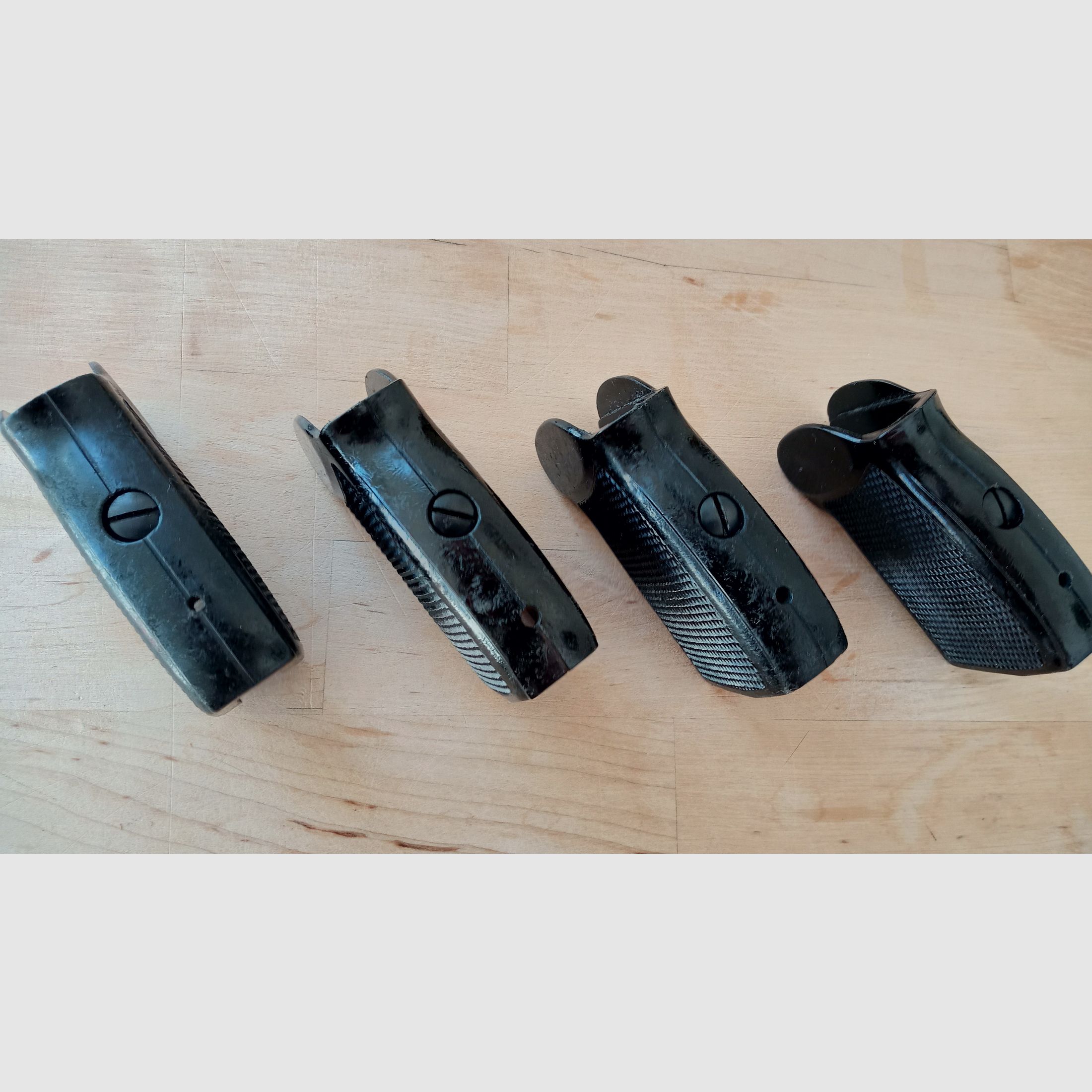 Black Bakelite grip panels for DDR police pistol-M including screw / Vintage grip for East German Makarov // 8 rounds PM 9x18