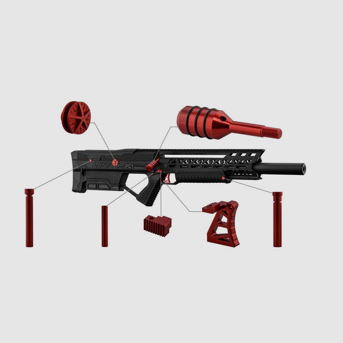 CNC Hop-up Molette Storm Airsoft für PC1 Storm - Präzise Einstellung - Optimale Haltbarkeit, Bild 3 von 5