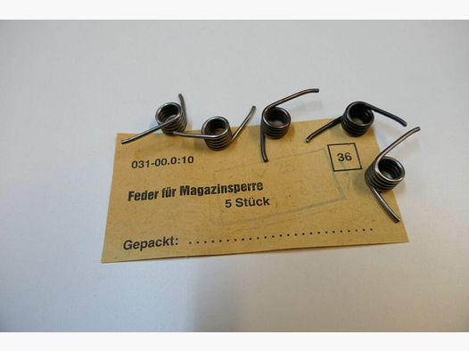DDR VEB Geräte- y Werkzeugbau Wiesa original DDR NVA AK 47 resorte para bloqueo de cargador [ 5 ] sin usar, nueva para AK47, 7,62x39
