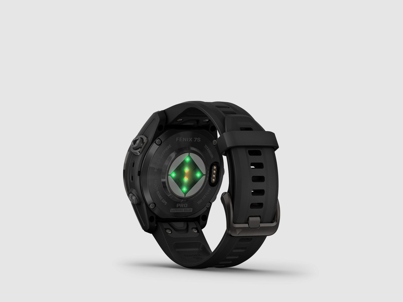 Garmin fēnix® 7S Pro – Wydanie Sapphire Solar, Czarny/Węglowy Szary Tytan DLC z paskiem silikonowym QuickFit® 20 mm